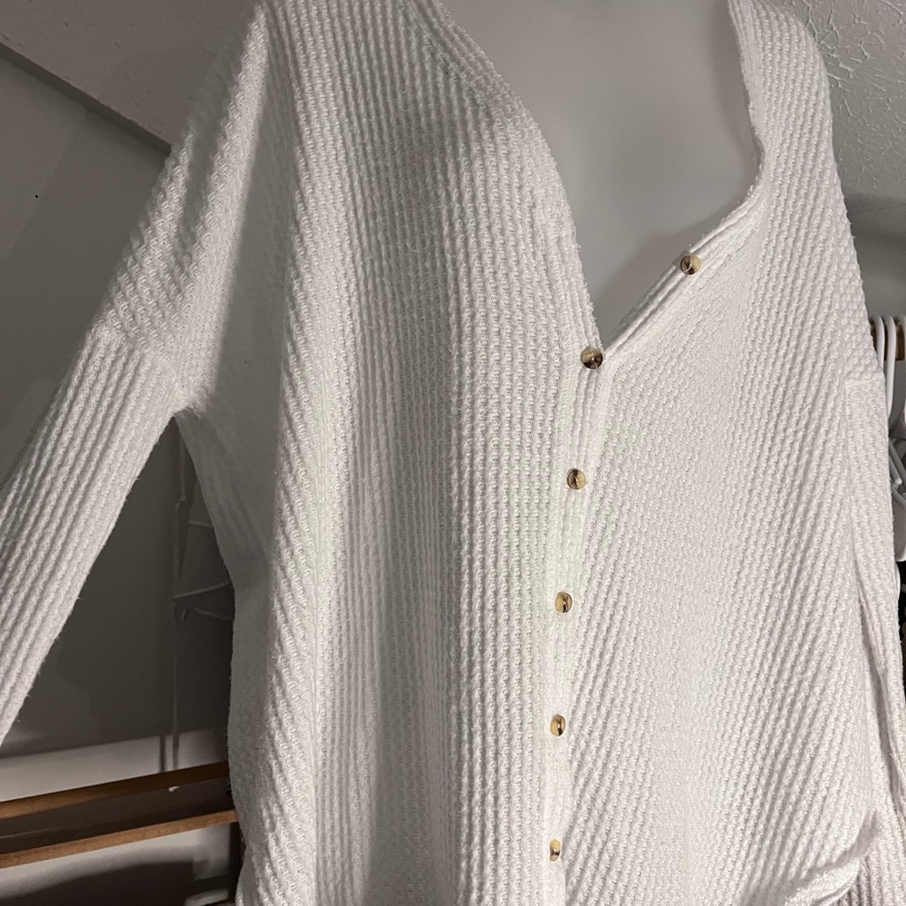 Urban Outfitters Cream Button-Up Cardigan
